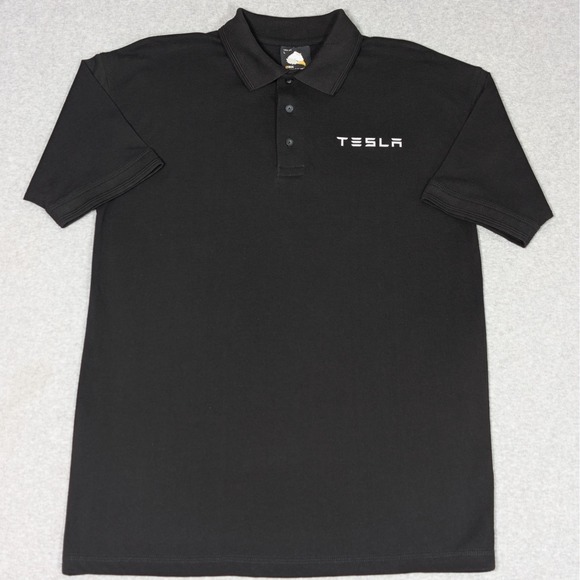 ORN Tesla Motor Polo Shirt Mens Size Large Short Sleeve